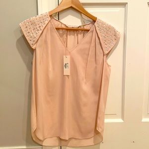 Rebecca Taylor light pink silk blouse